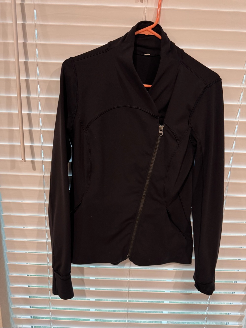 lululemon athletica Black Asymmetric Zip Utility Jacket